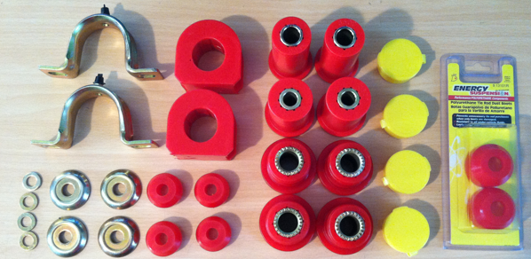 Suspension Bushings Kit Rubber Mounts Spring Steering Hard Poly Polyurethane